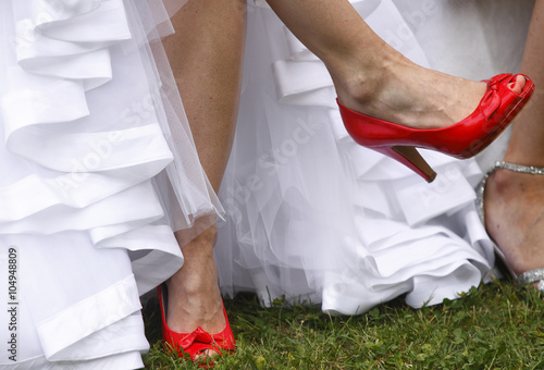 scarpe sposa rosse