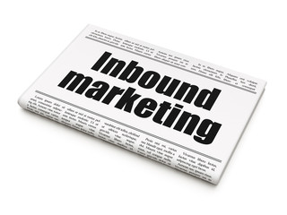 Advertising concept: newspaper headline Inbound Marketing