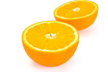 Fresh Tasty Vitamin Orange Isolated on White.