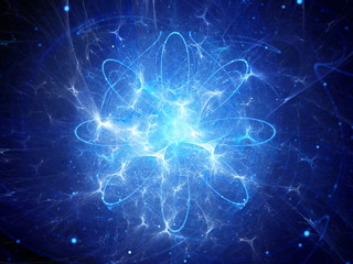 Wall Mural - high energy glowing plasma field in space