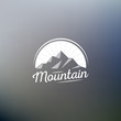 Mountain lineart logo. Mountain hipster logo. Mountain logo. Mountain retro logo. Mountain vintage logo.