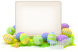 Easter eggs and blank card