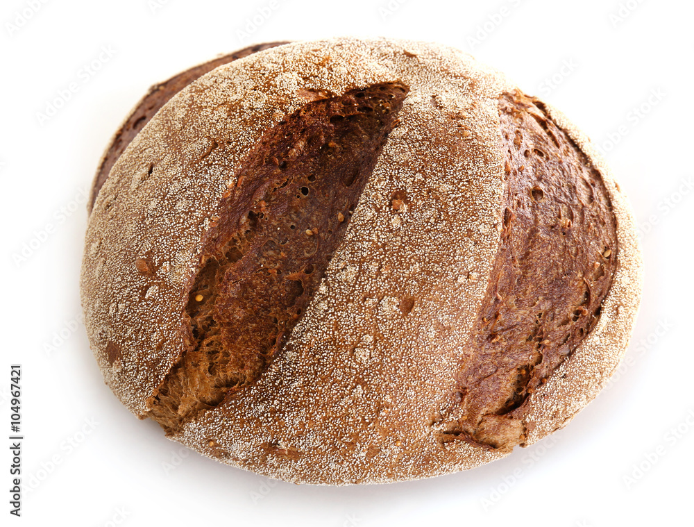Bread isolated on white