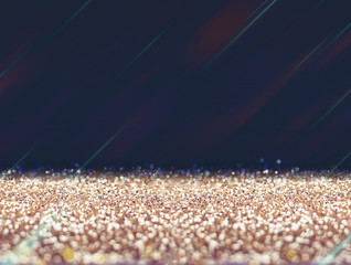Poster - Gold glitter color gradient to black background, Mock up for mon
