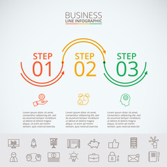 Wall Mural - Abstract infographics number options template. 