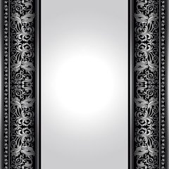 Vintage, elegant background, antique, victorian silver frame