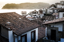 Panoramic View Of Lastres, Accurate Coastal Village Of Asturias In Northern Spain