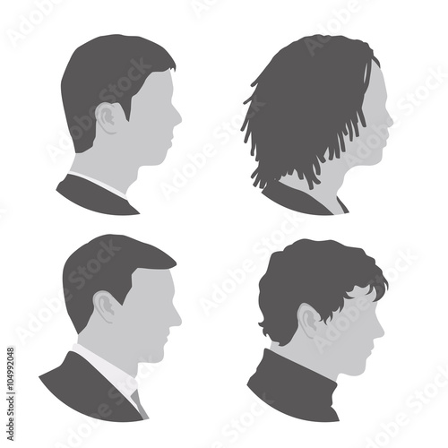 Various Races Men Profile Icon Set Face As Seen From The Side Avatar Icons Vector Illustration Buy This Stock Vector And Explore Similar Vectors At Adobe Stock Adobe Stock,Realistic Digital Art Anime Boy