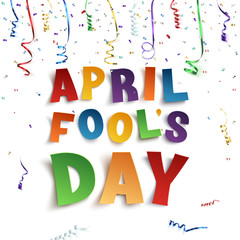 Sticker - April Fools Day background.