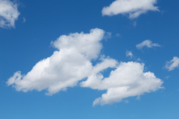 Wall Mural - white clouds in blue sky in summer day in new zealand