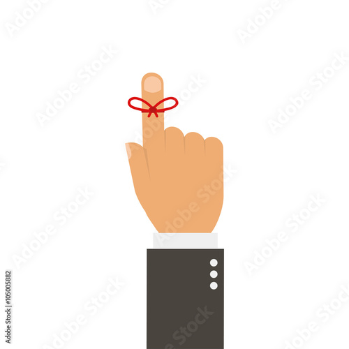 Fotografía Reminder string poster on a white background
