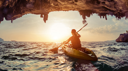 Lady with the kayak