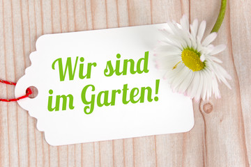 Sticker - Wir sind im Garten