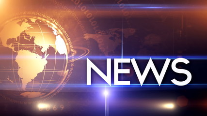 Wall Mural - Globe digital news background 