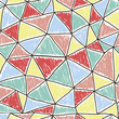 Abstract seamless Doodle Pattern with triangles. Retro design vector texture