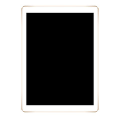 Poster - mockup gold tablet isolated on white background