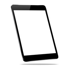 Mockup Black Tablet Isolated On White Vector Design