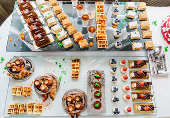 Wall Mural - pastries on the brunch table