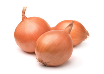 Sticker - Three onion bulbs isolated on white