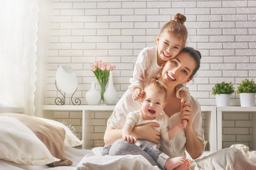 happy loving family.