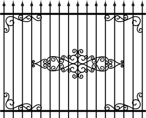 vector Modern forged gates