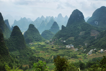 Karst mountains around Yangshuo