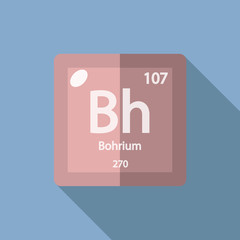 Wall Mural - Chemical element Bohrium Flat