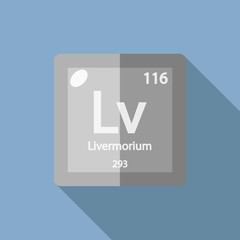 Wall Mural - Chemical element Livermorium Flat