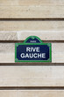 Paris - plaque de rue - Rive Gauche