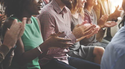 audience applaud clapping happines appreciation training concept