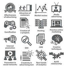 Business management icons. Pack 05.