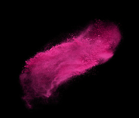 colorful powder splash isolated on black background