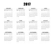 Calendar for 2017 on white background.