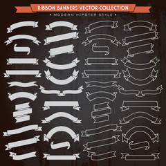 Wall Mural - ribbon banners set