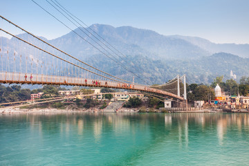 Canvas Print - Bridge in Rishikesh