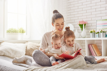 mother reading a book