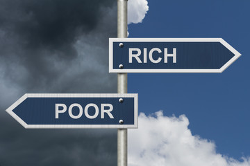 Wall Mural - Being Rich Versus Poor