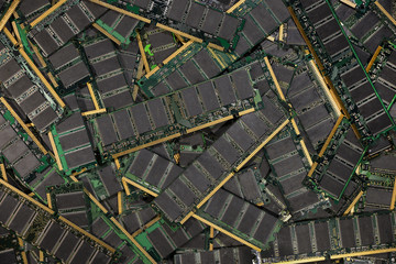 DDR RAM, Computer memory chips modules background