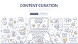 Content Curation Doodle Concept