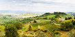 Beautiful scenic view of rolling hillside in Tuscany region of I