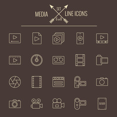 Sticker - Media icon set.