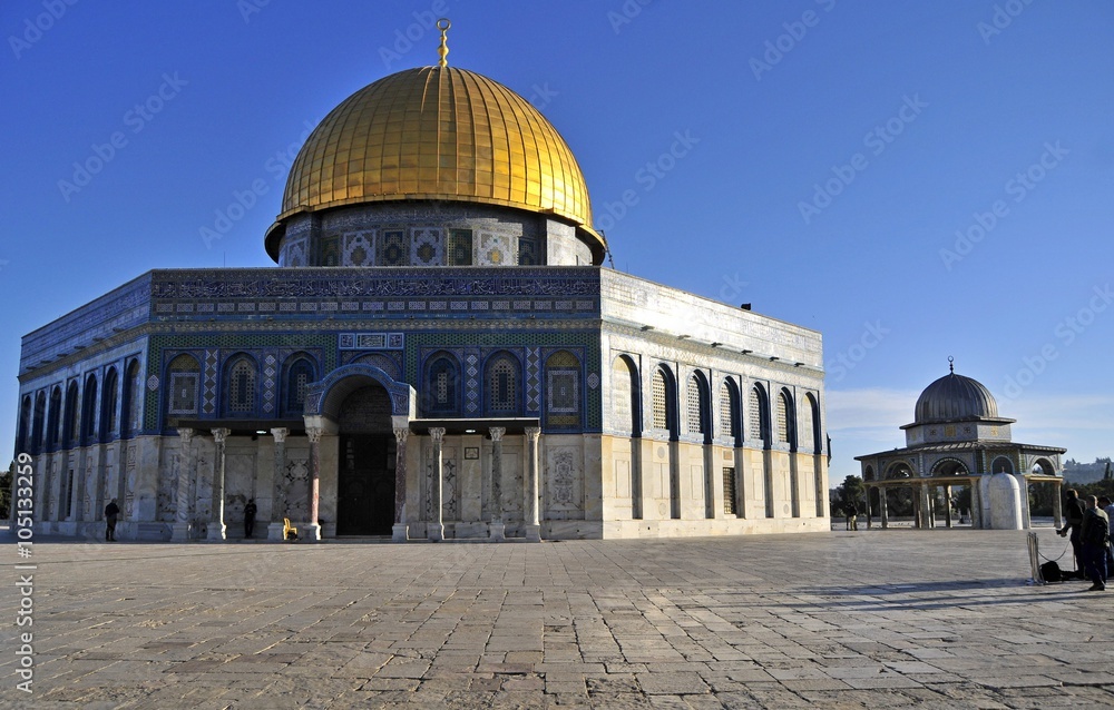Haram Rocks Dome of the Rock, Golden Dome, a Muslim shrine at the Temple Mount (al ...