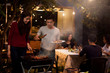 © torwaiphoto - Asian are doing barbecues and party at night