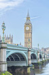 Big Ben with Westminster bridge and thames river in London