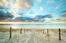 Sand Way To The North Sea Beach