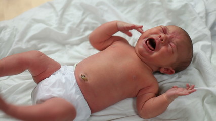 newborn baby crying