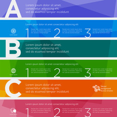 Wall Mural - Infographics Web Banner & Label Design