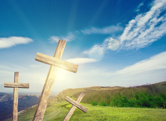 Old wooden cross