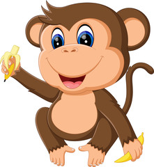 Poster - illustration of Cartoon monkey 