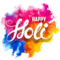 Sticker - Happy Holi background